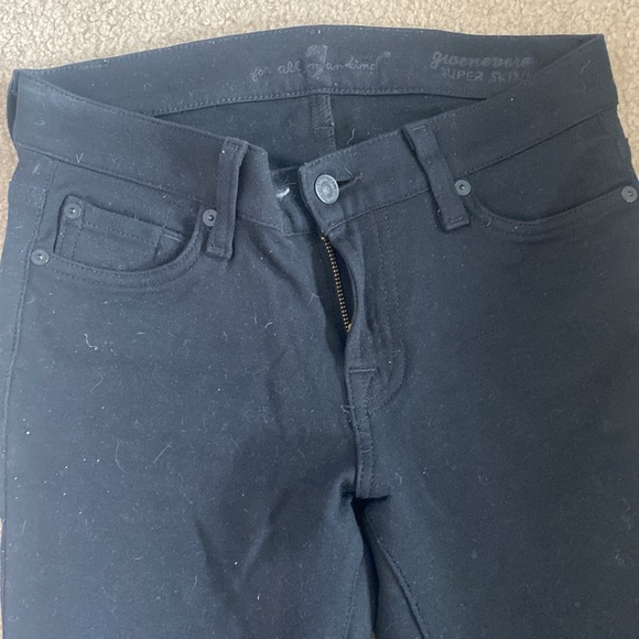 Black 7 for all mankind jeans/jeggings - Picture 2 of 10